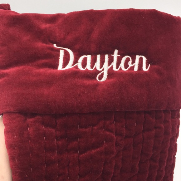 Pottery Barn Velvet Christmas Stocking “Dayton” - Picture 2 of 13